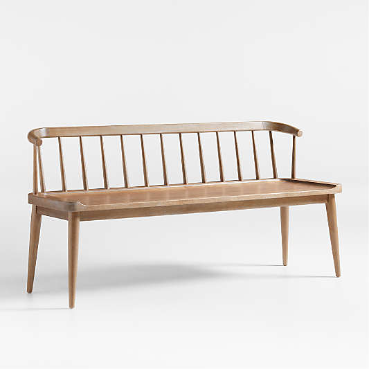 Pali Light Brown Wood Dining Bench