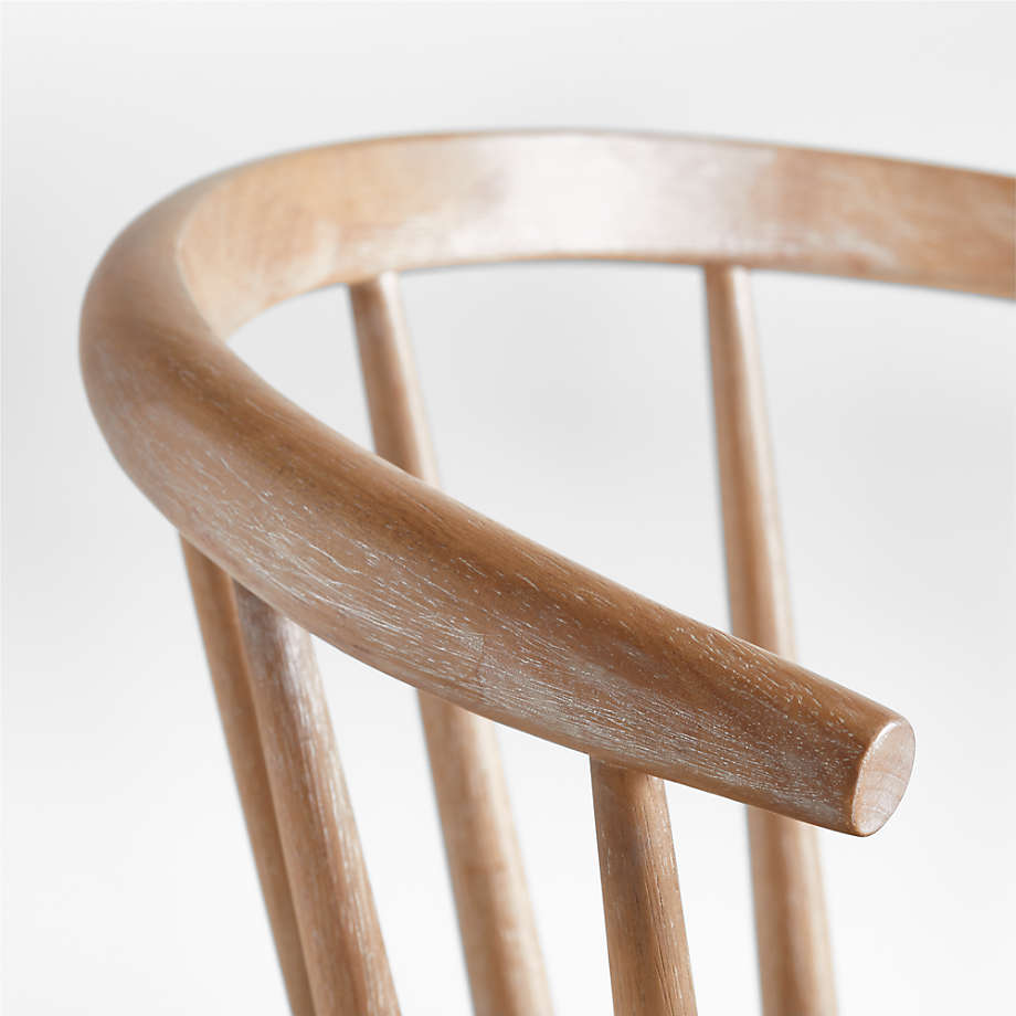 Crate&Barrel Pali Light Brown Wood Dining Chair Square One