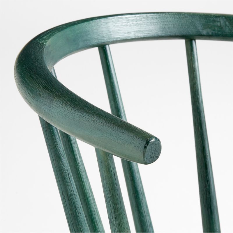 Pali Green Wood Dining Arm Chair
