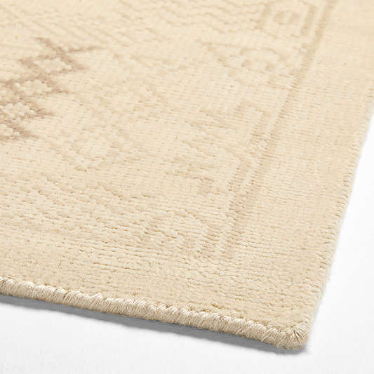 Palma Wool Ivory Rug Swatch 12"x18"