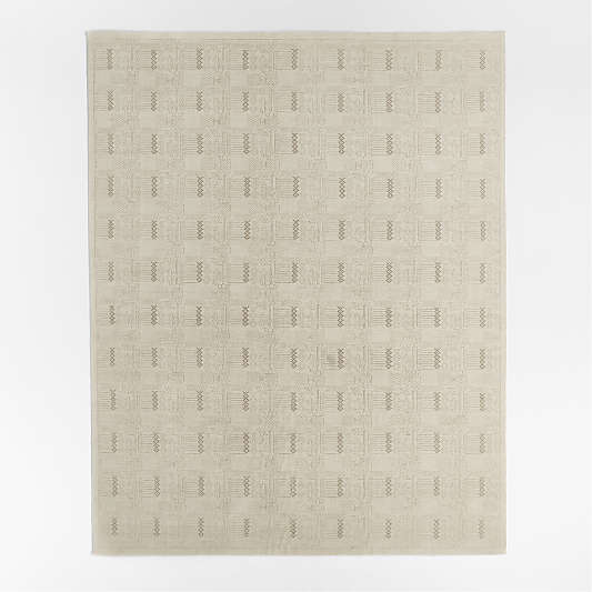 Palma Wool Hand-Knotted Ivory Area Rug 9'x12'