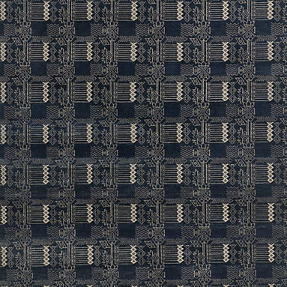 Palma Wool Hand-Knotted Royal Blue Area Rug 9'x12'