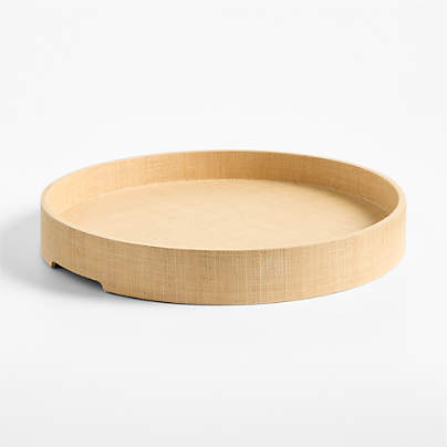 Palmer Round Raffia Tray