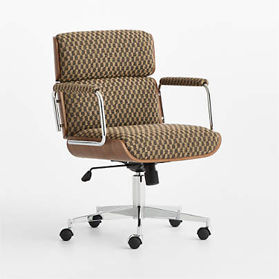 Palmer Upholstered and Wood Paneled Office Chair