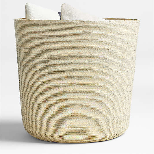 Palmera Large Woven Blanket Basket