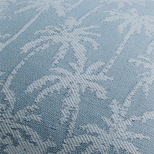 Palmyra Jacquard 23"x23" Bunbury Blue Indoor/Outdoor Throw Pillow
