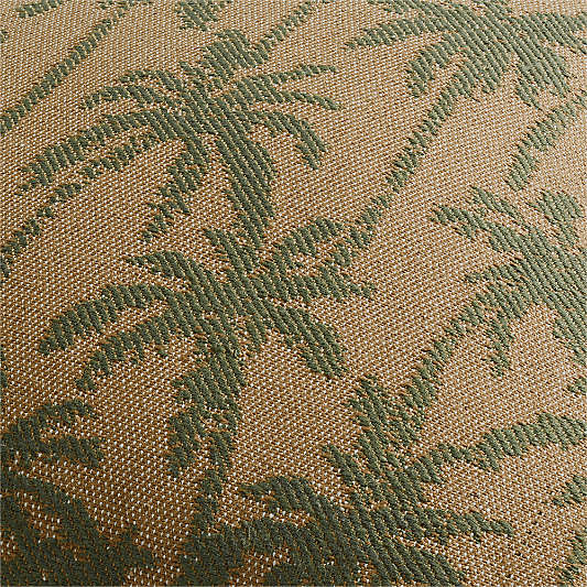 Palmyra Jacquard 23"x23" Sierra Tan Indoor/Outdoor Throw Pillow