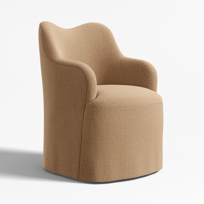 Paloma Upholstered Amber Swivel Dining Chair - image 3 of 8