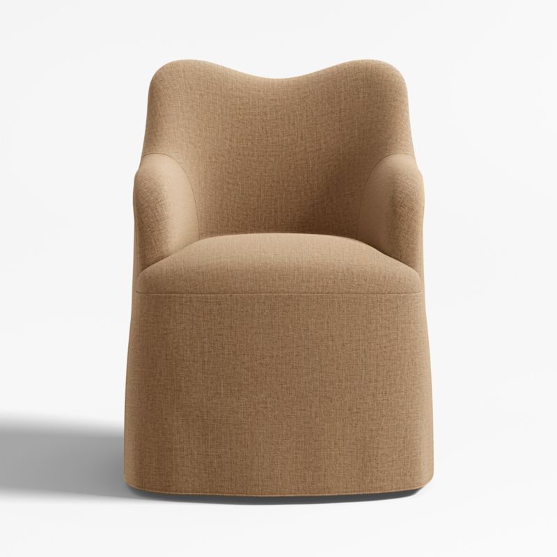 Paloma Upholstered Amber Swivel Dining Chair - image 0 of 8