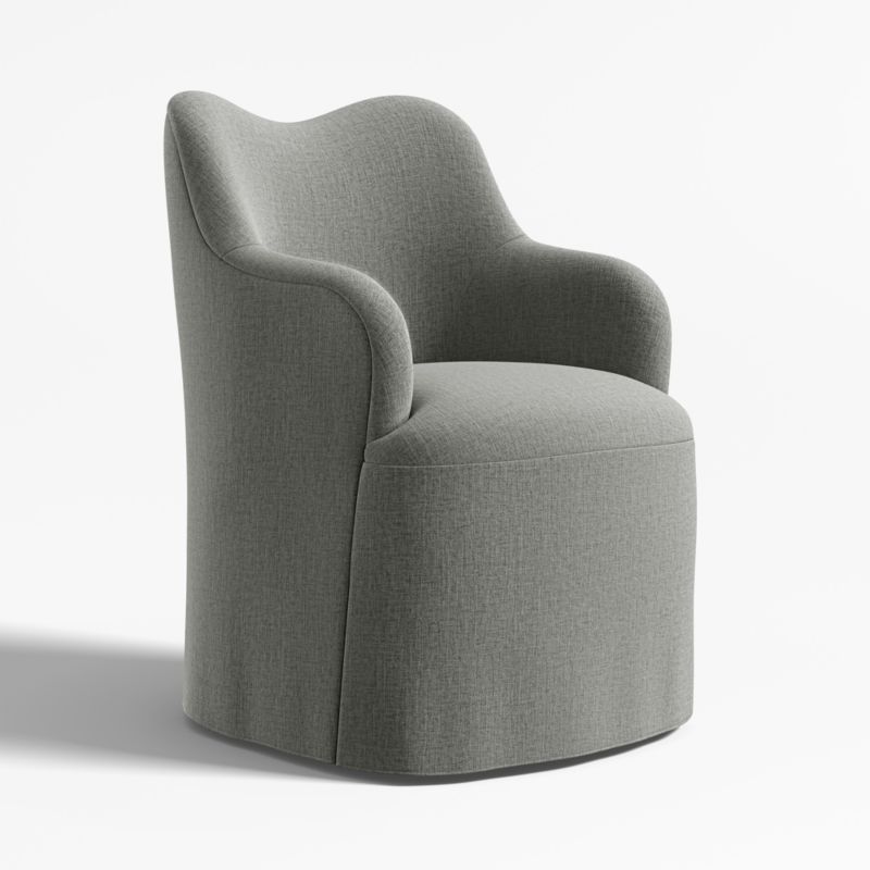 Paloma Upholstered Charcoal Swivel Dining Chair - image 3 of 8