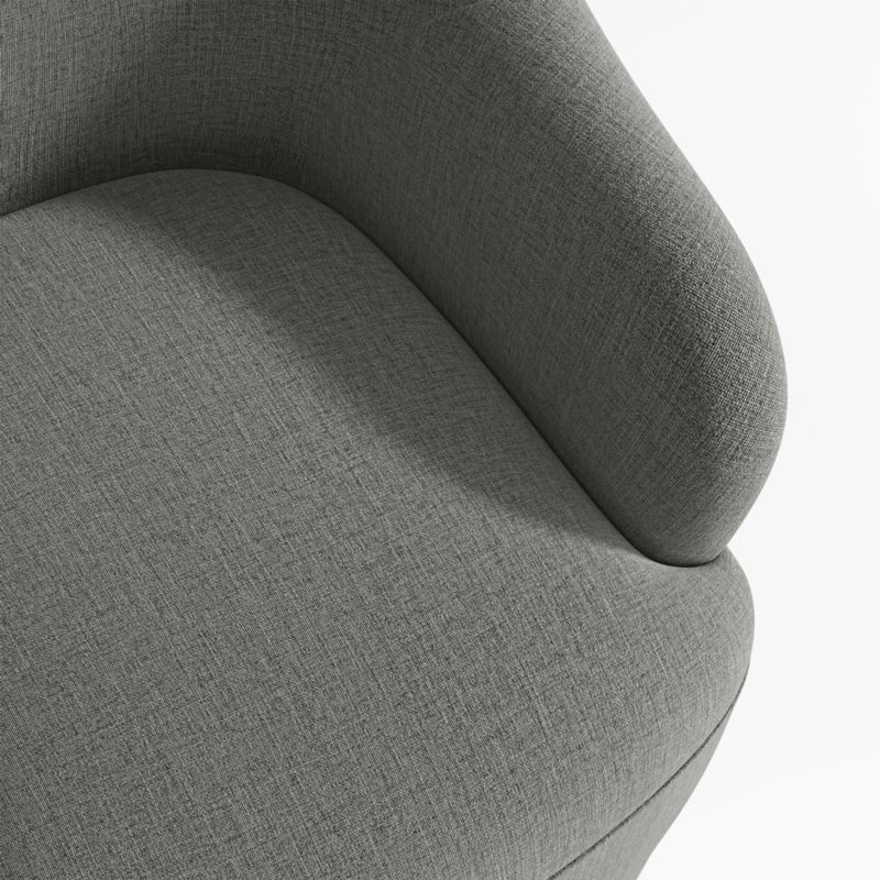 Paloma Upholstered Charcoal Swivel Dining Chair - image 7 of 8