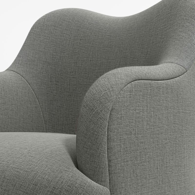 Paloma Upholstered Charcoal Swivel Dining Chair - image 6 of 8