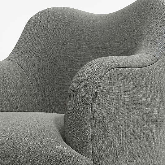 Paloma Upholstered Charcoal Swivel Dining Chair