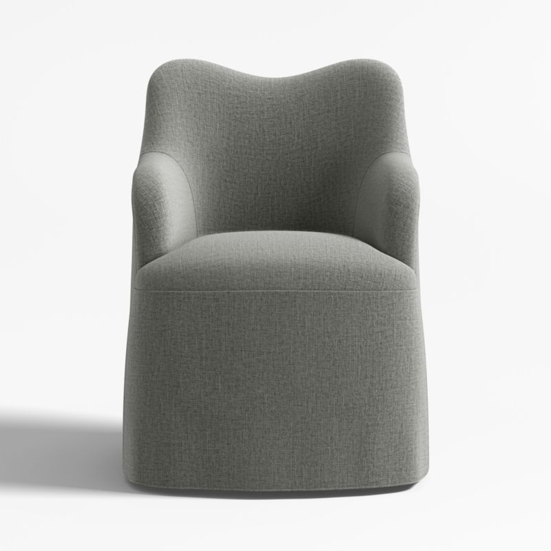 Paloma Upholstered Charcoal Swivel Dining Chair - image 0 of 8