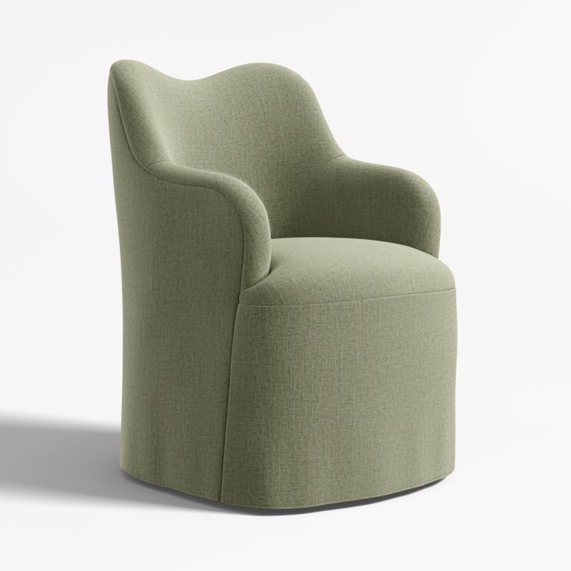 Paloma Upholstered Sage Green Swivel Dining Chair - image 3 of 8