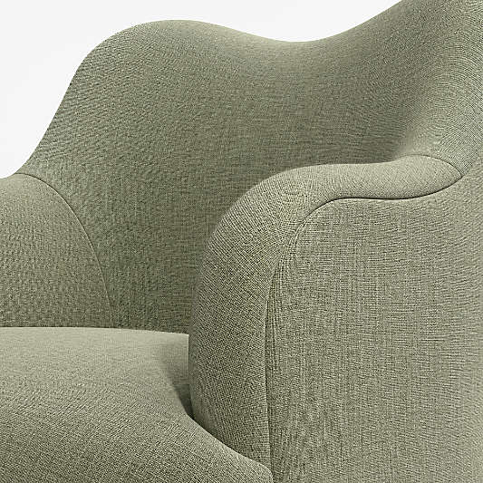 Paloma Upholstered Sage Green Swivel Dining Chair