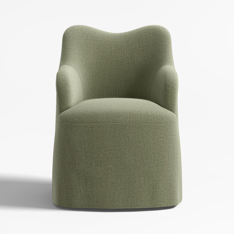 Paloma Upholstered Sage Green Swivel Dining Chair - image 0 of 8