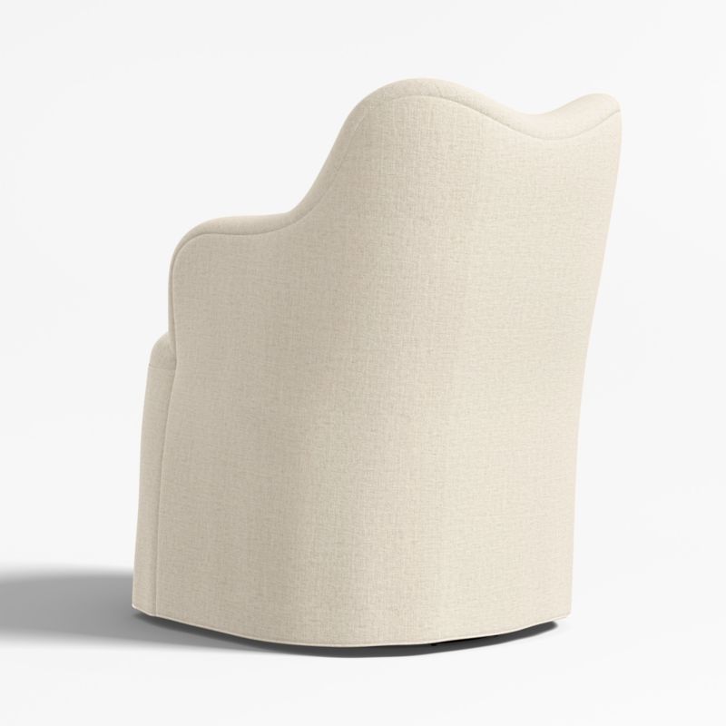 Paloma Upholstered White Swivel Dining Chair - image 5 of 8