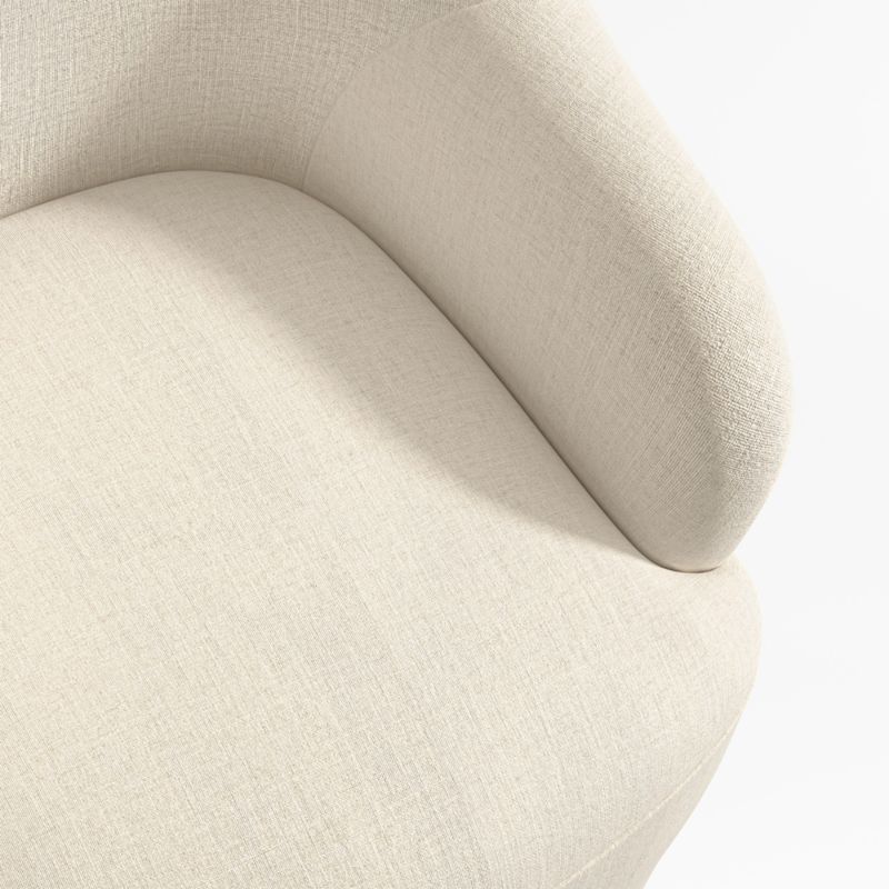 Paloma Upholstered White Swivel Dining Chair - image 7 of 8