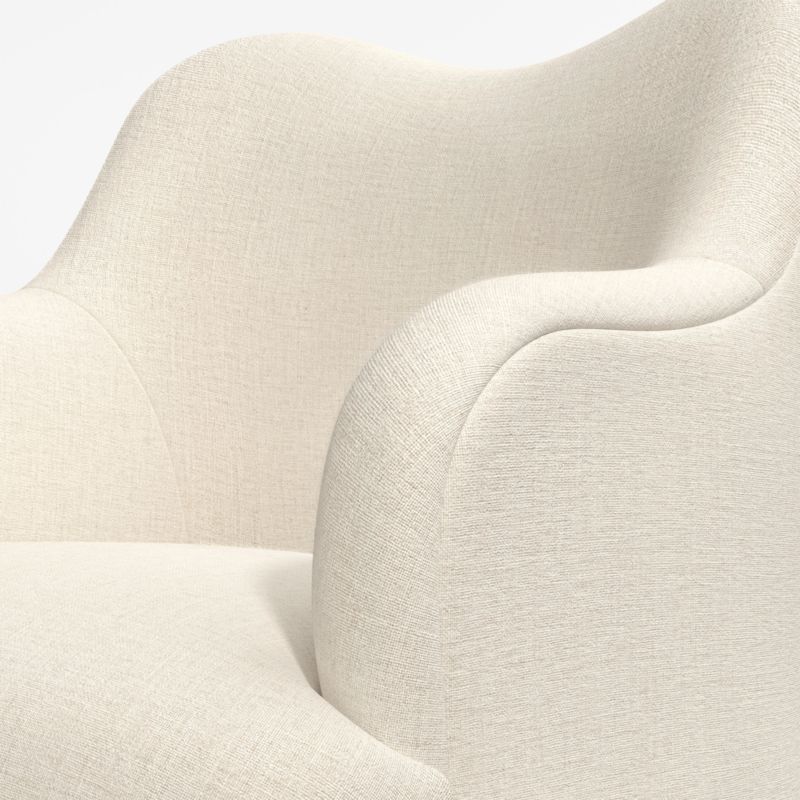 Paloma Upholstered White Swivel Dining Chair - image 6 of 8