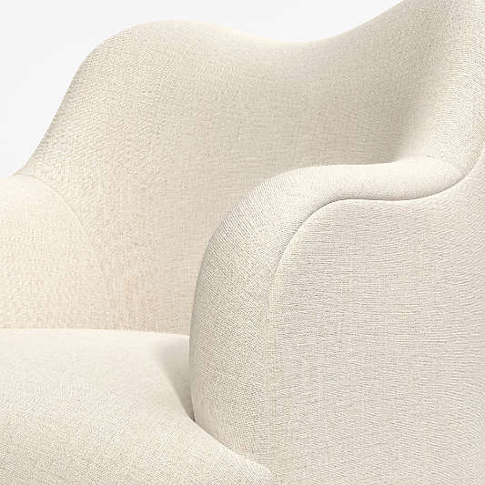 Paloma Upholstered White Swivel Dining Chair