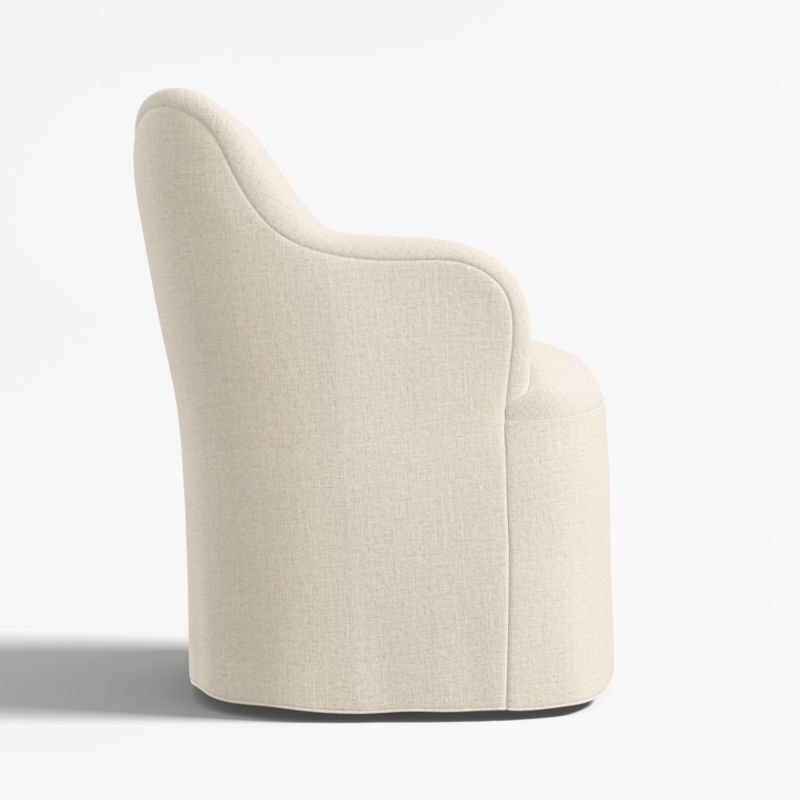 Paloma Upholstered White Swivel Dining Chair - image 4 of 8