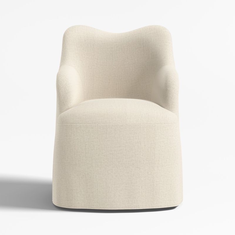 Paloma Upholstered White Swivel Dining Chair - image 0 of 8