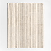 Paloma Textured Stripe Arctic Ivory Kids Wool Area Rug 5'x8'