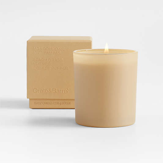 Monochrome No. 7 Pampas 1-Wick Scented Candle - Beach Grass, Nutmeg and Black Pepper