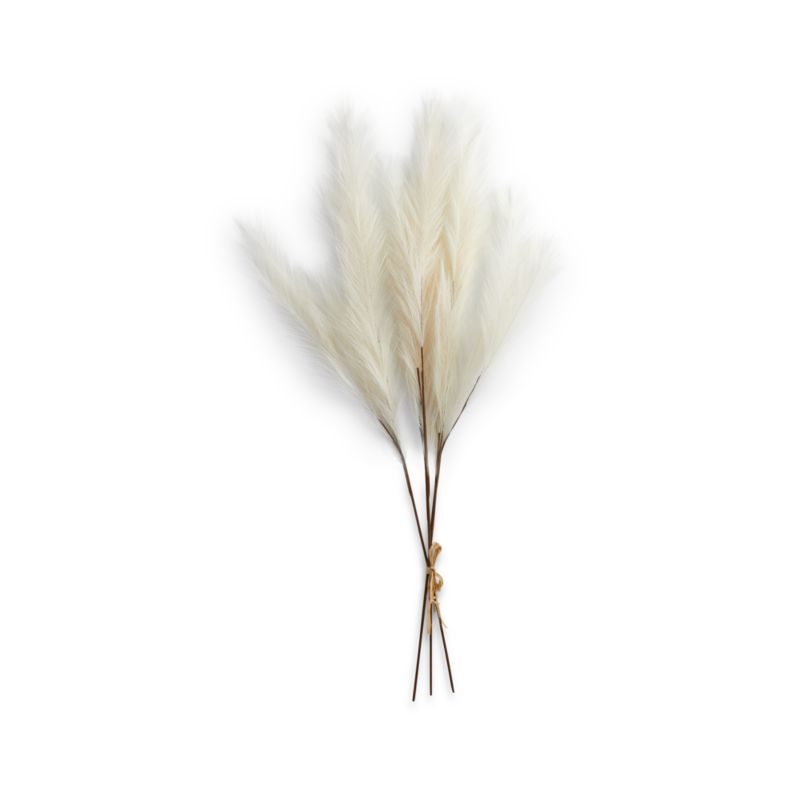 Faux Ivory Pampas Grass Bunch 45"