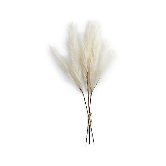 Faux Ivory Pampas Grass Bunch 45"