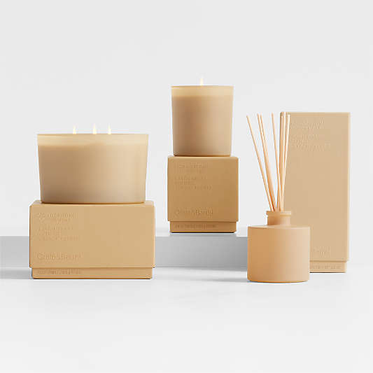 Monochrome No. 7 Pampas Scented Candles and Reed Diffuser - Beach Grass, Nutmeg and Black Pepper