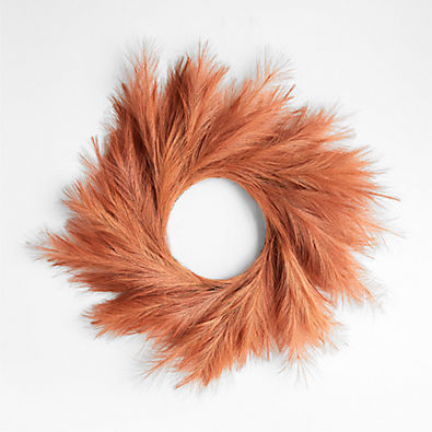 View Rust Pampas Grass Wreath 28" details