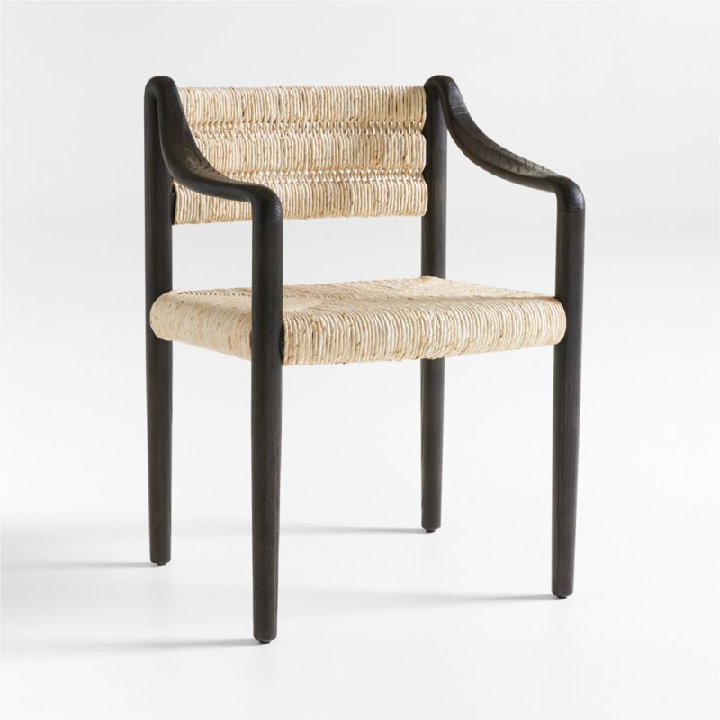 Pamplona Ebonized Ash Wood Dining Arm Chair - image 7 of 16