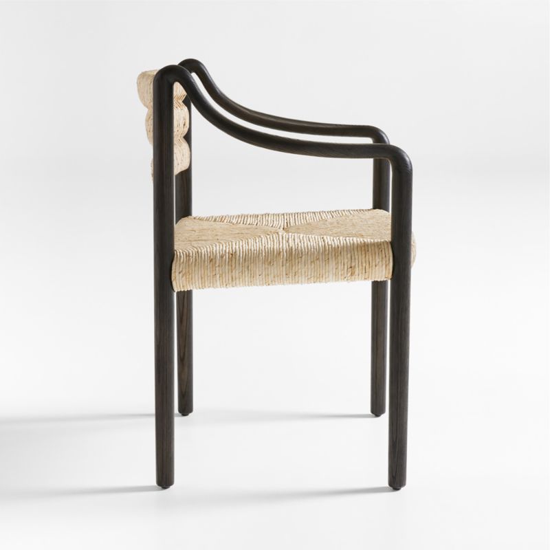 Pamplona Ebonized Ash Wood Dining Arm Chair - image 6 of 16