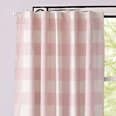 Valance pink and white gingham 