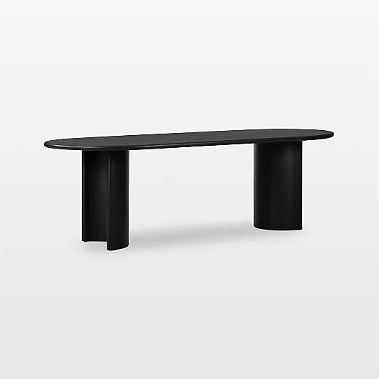 Panos 94" Black Acacia Wood Dining Table