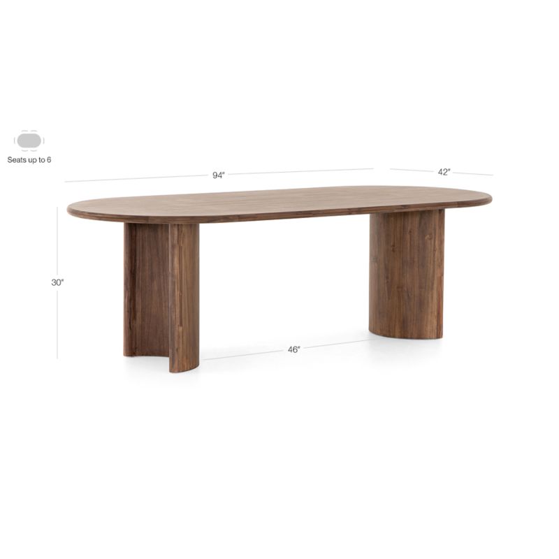 View Panos 94" Dining Table - image 3 of 19