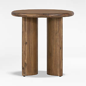 Panos Brown Solid Acacia Wood 51" Oval Coffee Table
