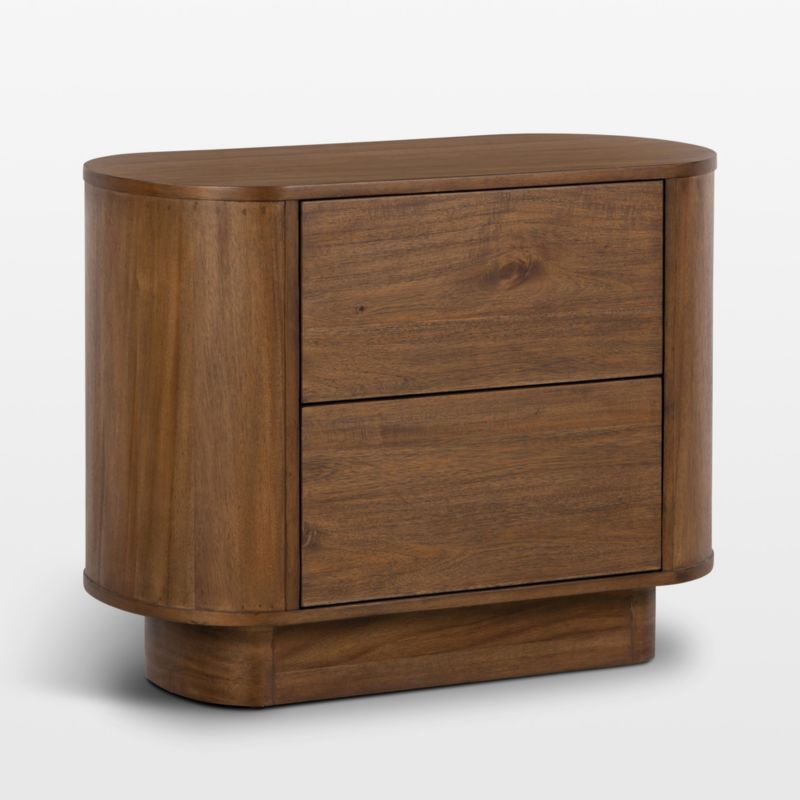 Panos Curved Acacia Wood Nightstand - image 4 of 14