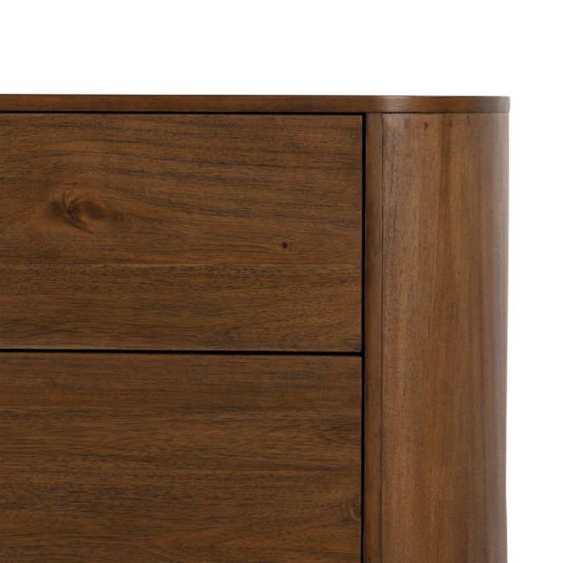 Panos Curved Acacia Wood Nightstand - image 7 of 14