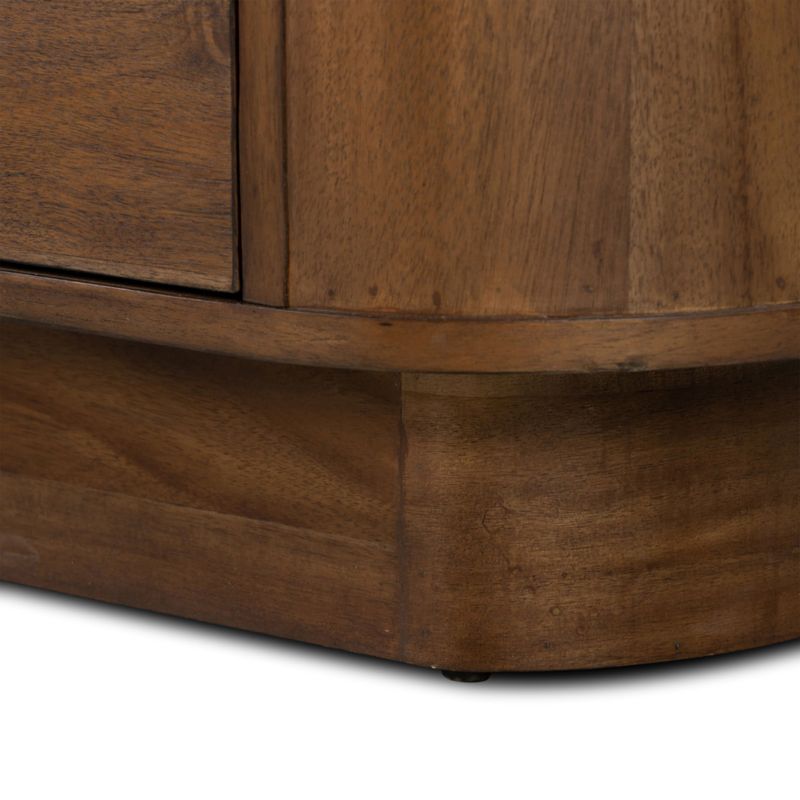 Panos Curved Acacia Wood Nightstand - image 12 of 14