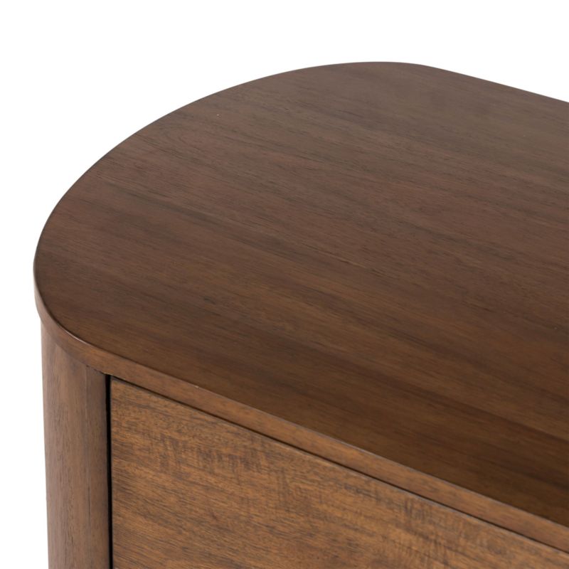 Panos Curved Acacia Wood Nightstand - image 11 of 14