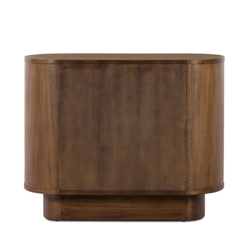 Panos Curved Acacia Wood Nightstand - image 6 of 14