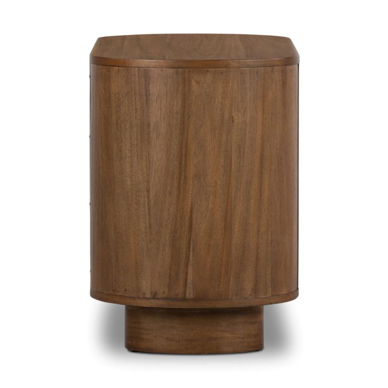 Panos Curved Acacia Wood Nightstand - image 9 of 14