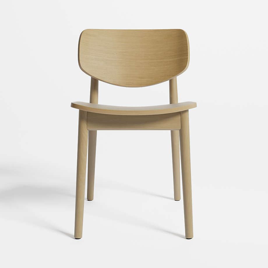 Paolo Natural Wood Dining Chair + Reviews Crate & Barrel