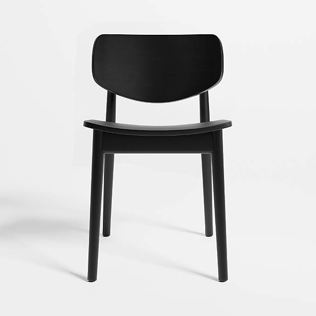 Arno Black Wood Side Chair + Reviews Crate & Barrel Canada