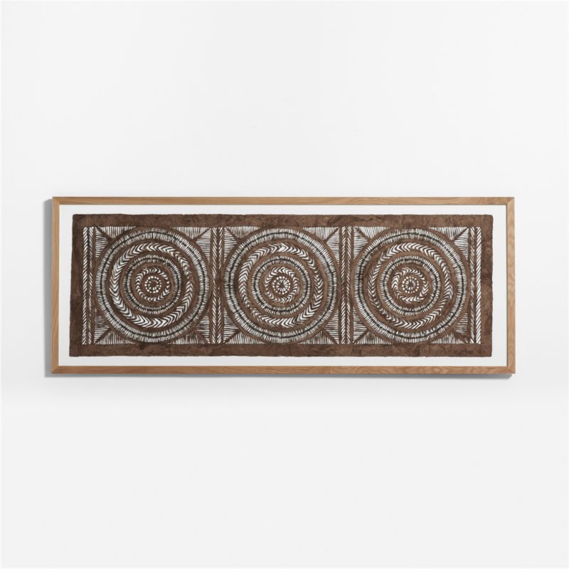 "Papel con Nudos" by Julio Laja Chichicaxtle 30.75"x76.75" in White Oak Frame Hand-Cut Paper Wall Art - image 0 of 6