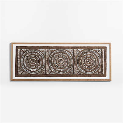 "Papel con Nudos" by Julio Laja Chichicaxtle 30.75"x76.75" in White Oak Frame Hand-Cut Paper Wall Art