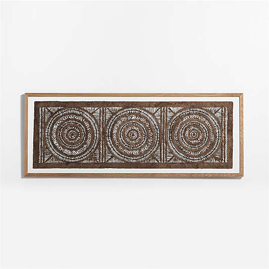 "Papel con Nudos" by Julio Laja Chichicaxtle 30.75"x76.75" in White Oak Frame Hand-Cut Paper Wall Art